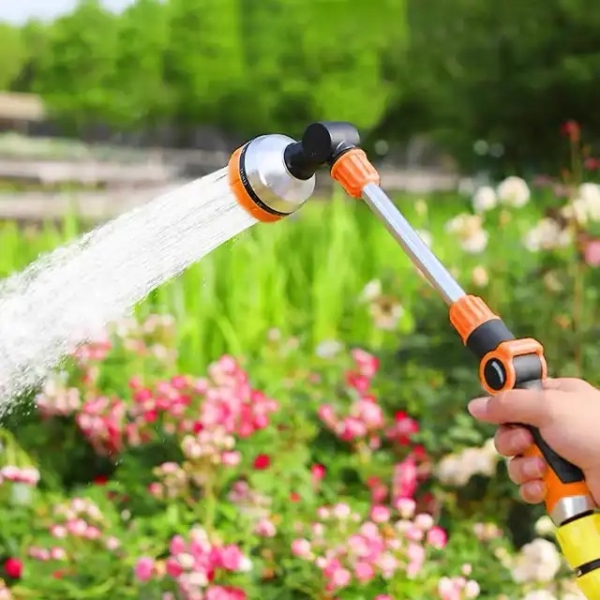 2024 New 8 Spray Patterns Garden Water Hose Wand Hose Nozzle Sprayer For Hanging Basket Shrubs