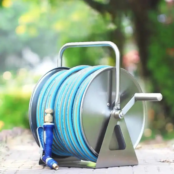 Professional Metal 40m Retractable Hose Pipe Reel Garden Hose Reel Cart For Water Hose