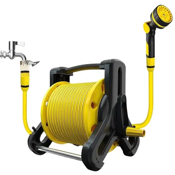 High Quality 1/2" 100FT Retractable Pressure Washer Garden Hose Reel For Garden Watering