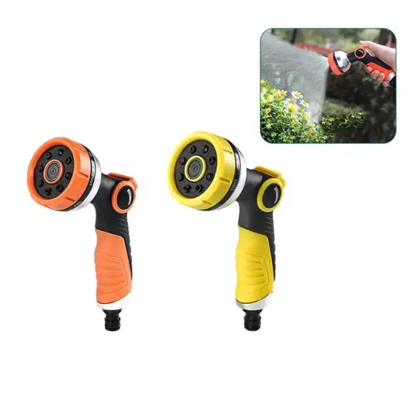 Anti Slip Garden Hose Pipe Spray Gun 8 Adjustable Patterns Hose Nozzle High Pressure Water Gun